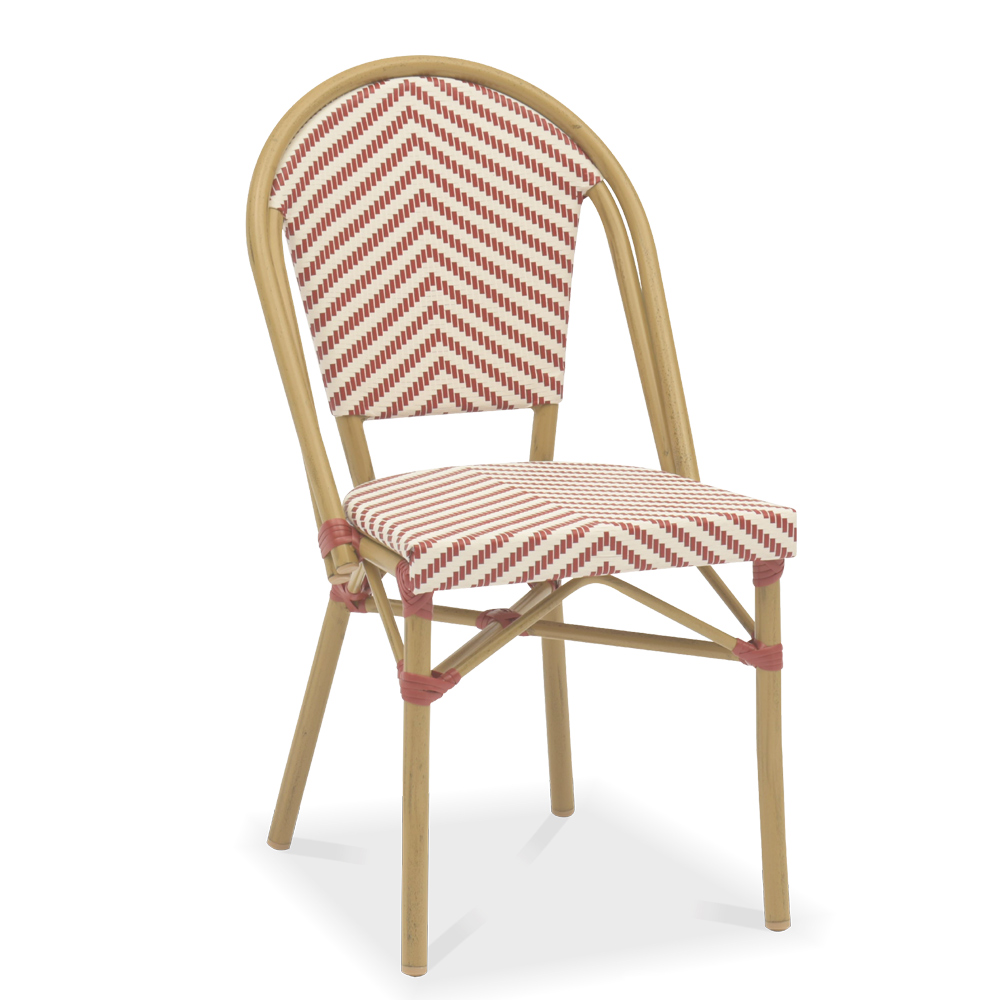 Tiger rattan aluminum side chair
