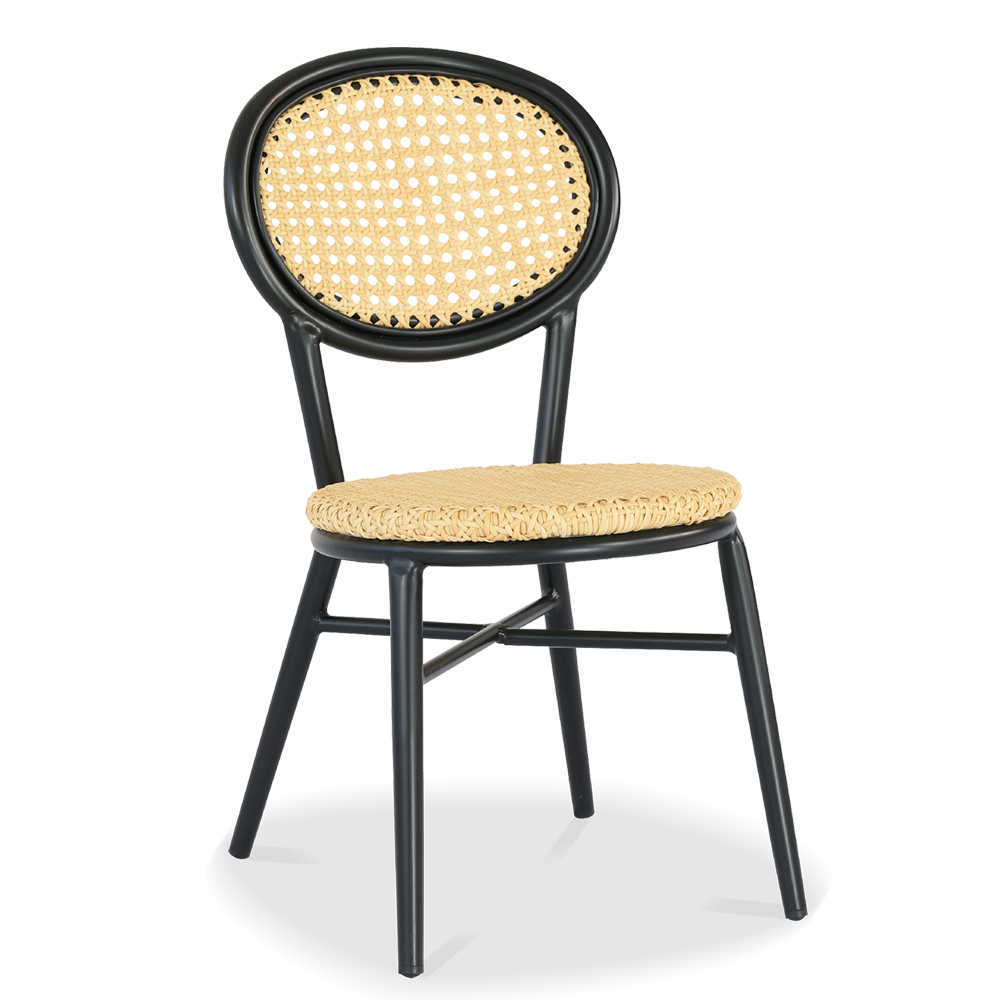 Aluminum rattan dining chair