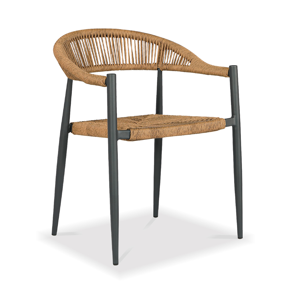 Almelo alum rattan armchair