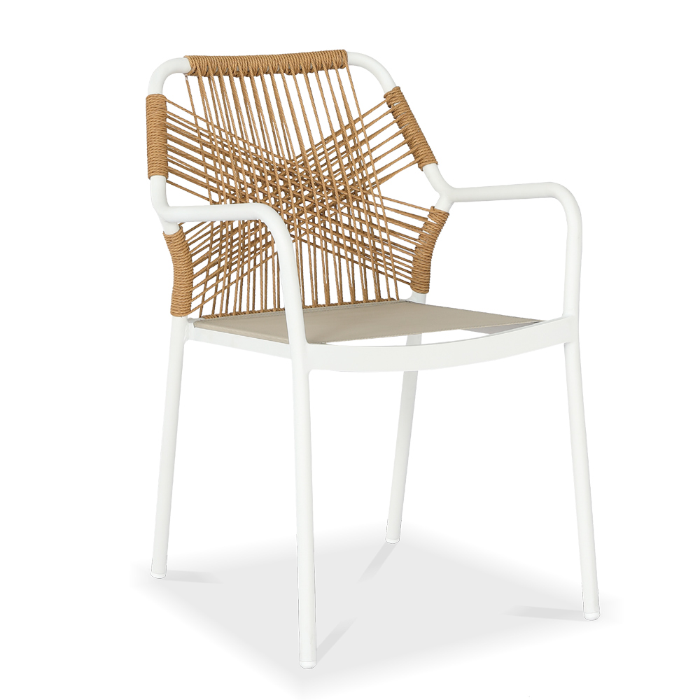 Alum PE rattan dinning chair