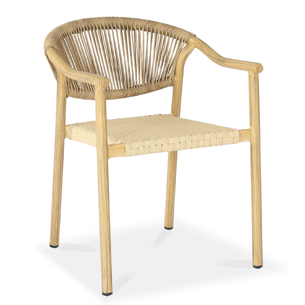 Aluminum twist wicker chair