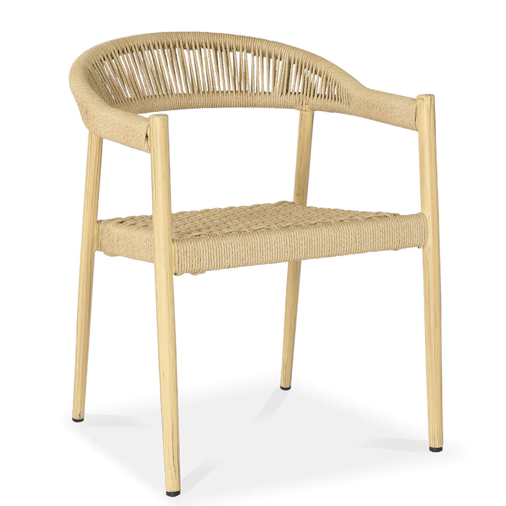 Aluminum twist wicker chair