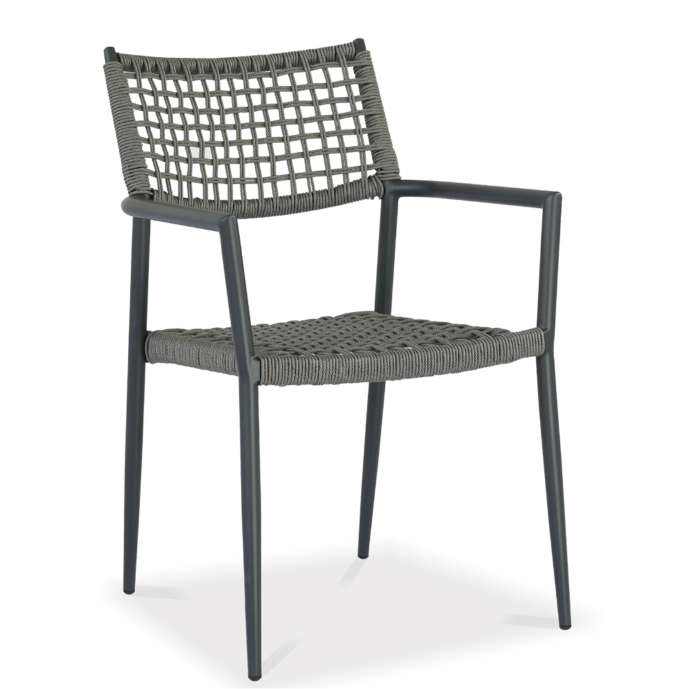 Alum twisted rattan chair