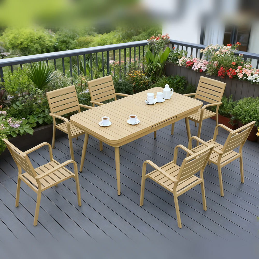 Extendable table dinning set