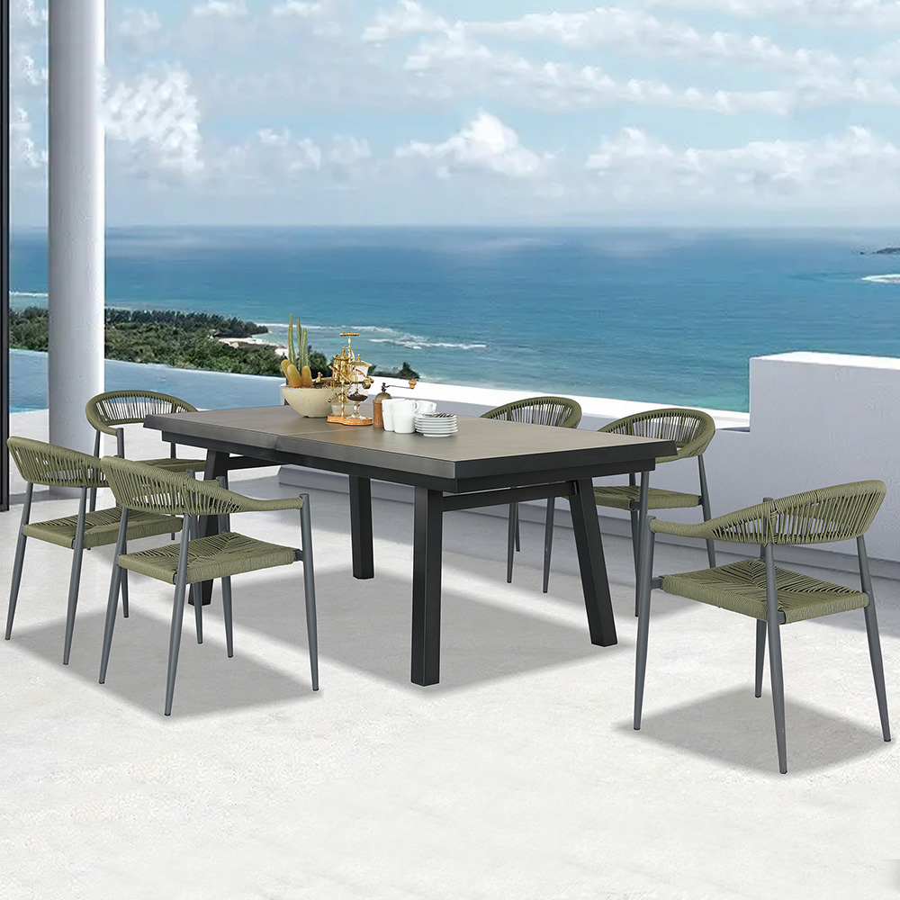 Alum extension dinning set